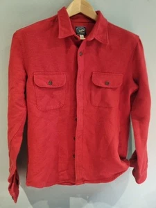 J. Crew New York Men’s L Red Long Sleeve Heavyweight Chamois Cotton Work Shirt - Picture 1 of 12