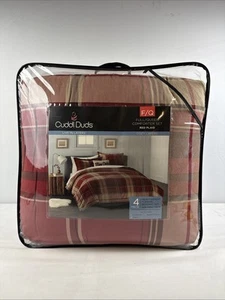 4 Piece Heavyweight Flannel Full Queen Comforter With Accent Pillow New In Bag - Picture 1 of 8