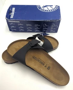 Birkenstock Madrid BS Mens/Womens Open-back Sandals-Regular Fit, Black , Size 12 - Picture 1 of 4