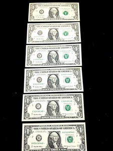 $1 1999 STAR NOTE SET ( 6 DISTRICT ) EXCEPT BOSTON/ATLANTA.   UNCIRCULATED. #11 - Picture 1 of 12