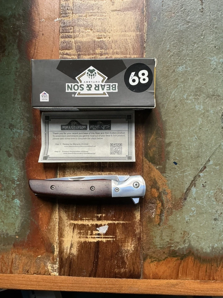 Bear And Son Rancher D2 Cocobola Cb21 Nuevo En Caja Hoja de 3,25 Pulgadas ¡Nuevo! Foto 1 de 4