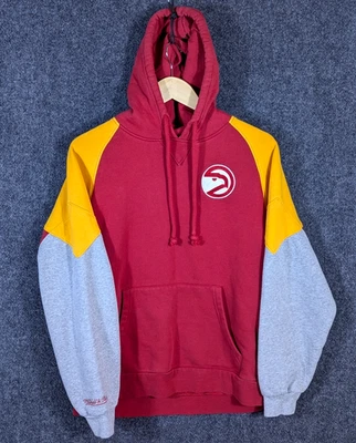 Mitchell & Ness Atlanta Hawks Hoodie Medium Pullover Sweatshirt Colorblock NBA - Image 1 of 4