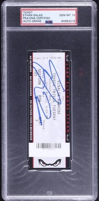 Ethan Salas Signed MILB Pro Debut Full Ticket Stub 5/30/23 PSA GEM MINT 10 AUTO - Image 1 of 2