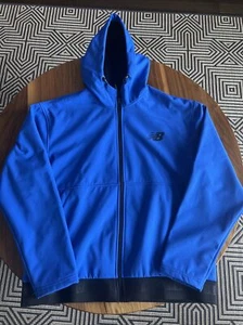 New Balance Kapuzenjacke Herren XL blau Softshell Reißverschluss vorne Signature - Bild 1 von 6