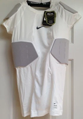 NWT NIKE PRO MEN BASE LAYER FOOTBALL WHITE TANK TOP SHIRT 839930 LARGE $65 - Image 1 of 3