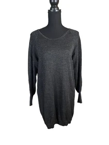 Eileen Fisher Sweater Womens Size Small Black Merino Wool Long Sleeve Round Neck - Picture 1 of 11