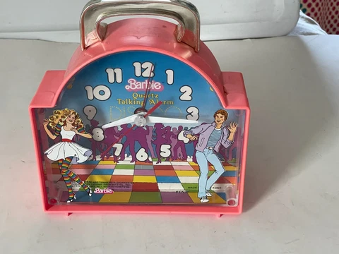 Barbie & Ken Quartz Talking Alarm * Mattel * 1983 *** Clock Works Alarm doesn't Cover