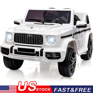 White 12V Electric Kids Ride On Car Toys Truck Licensed Lights Music With Remote