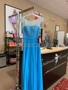 Sherri Hill 51075 Blue Stunning Pageant Prom Gown Dress sz 0 - Picture 1 of 4
