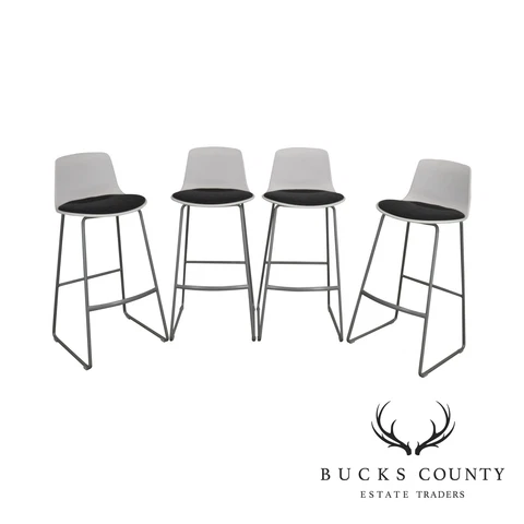 Steelcase Coalesse Enea Lottus Set 4 Sculpted Sled Barstools Cover