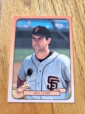 Unbranded 1990 Living Legends Will Clark San Francisco Giants Card. Interview.