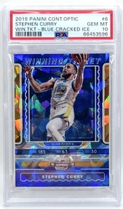 Panini Cont. 2019 Optic #6 Steph Curry Winning Ticket - Blue Cracked Ice PSA 10 - Bild 1 von 2