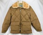 Vintage Schott NYC Goose Down Diamond Quilted Puffer Coat Jacket Made in USA L