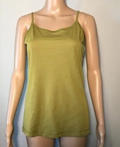 Lucy Women's Cami Size M Green Pullover Spaghetti Straps Pima Cotton Blend Tank - Picture 1 of 8