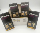 12X Master Lock Padlocks 120-D Not Keyed Alike 1/2" Shackle Solid Brass Body NOS