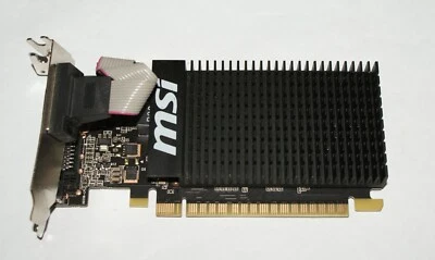 MSI Nvidia GT710 GT-710-2GD3H 2GB HDMI/DVI/VGA Low Profile Graphics Card - Image 1 of 3