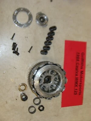 Cagiva WMX 125 1988 fabricante de equipos originales AHRMA WRK discos de embrague buje resortes cojinetes para piezas Foto 1 de 4