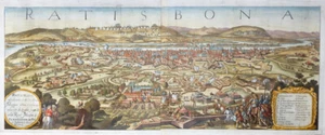 MILITARIA 30JÄHRIGER KRIEG GEFECHT BELAGERUNG PRIORATO REGENSBURG RATISBONA 1670 - Picture 1 of 4