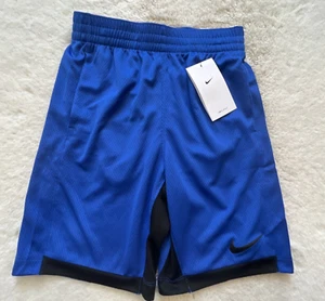 NWT Nike Boys M Dri-FIT Elite Training Basketball Athletic Shorts Blue Black - Picture 1 of 8
