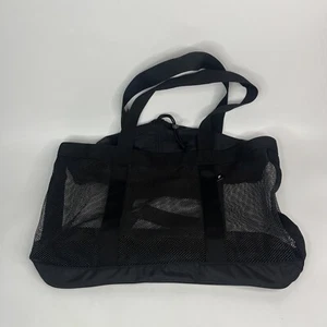 NWT Fabletics black mesh water-resistant drawstring gym Beach bag tote - Picture 1 of 6