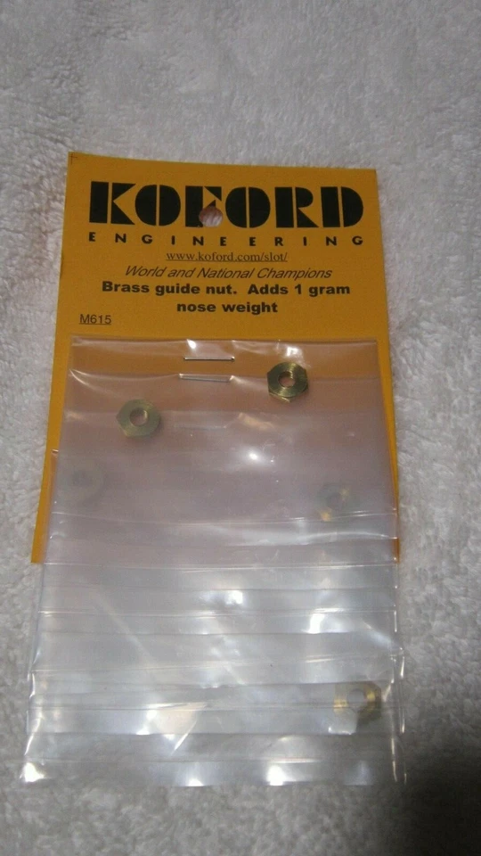 KOFORD ENG BRASS GUIDE NUT ADDS 1 GRAM NOSE WEIGHT M615 1 PER PACK $1.05 EACH - Image 1 of 1