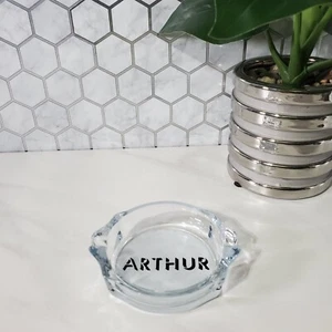 Vintage Arthur Clear Glass Ashtray From New Yorks 1960s Discotheque - Picture 1 of 8
