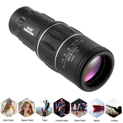 16x52 HD Optical Monocular Hunting Camping Traveling Telescope Day& Night Vision - Image 1 of 4