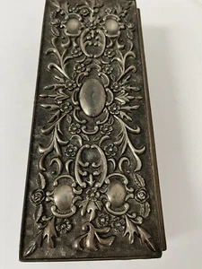 Vintage Silber Teller Viktorianische Schmuckschatulle Godinger Silber Kunst Rot Samt Gefüttert - Bild 1 von 5