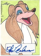 2014 LEAF MASTERWORKS  "POP CENTURY" LONI ANDERSON AUTOGRAPH SKETCH ART CARD 1/1