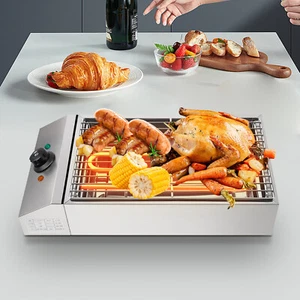 Stainless Steel Barbecue Griddle 1800W Portable Cooking Oven Indoor Outdoor - Picture 1 of 24
