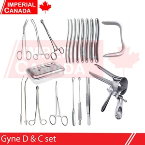 Gyne D & C Set Dilation and Curettage (D&C) Gynaecology Instruments 21 Pieces - Picture 1 of 2