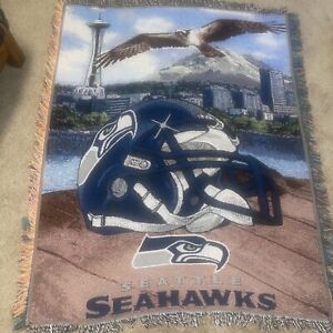 Seattle Seahawks Throw Blanket NFL Home Field Advantage Woven Tapestry Northwest