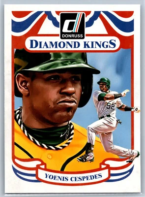 2014 Donruss Yoenis Cespedes Diamond Kings Oakland Athletics #230 - Image 1 of 2