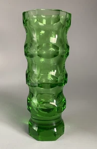 Vaso in vetro; Boemia Exbor Czech; design Oldrich Lipsky; taglio sfaccettato; anni '50 - Foto 1 di 9