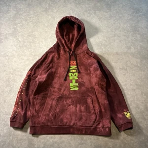 Flatbush Zombies Hoodie Mens Medium Brooklyn Hip Hop Red Tie Dye Made In USA - Picture 1 of 10