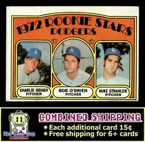 1972 Topps #198 Dodgers 1972 Rookie Stars (Hough / O'Brien / Strahler) Dodgers - Bild 1 von 2