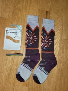 Smartwool Full Cushion OTC Ski Socks Mountain Snowflake Bordeaux Women's Size S - Picture 1 of 9