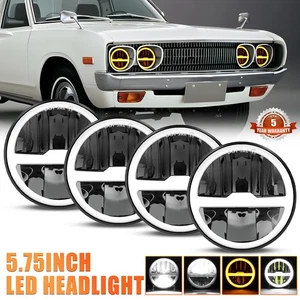 Faros LED redondos 4 piezas 5,75" 5-3/4" con DRL para camioneta Datsun 620 1972 1973 1974 - Imagen 1 de 12