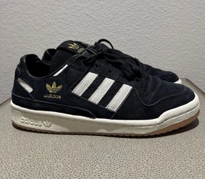 Adidas Forum Low Herren Größe 9,5 Schwarz Wildleder/Elfenbein Turnschuhe Schuhe - Bild 1 von 18