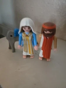 VTG Playmobil 3996 Figure Christmas Nativity Mary w/ Head Covering And Joseph  - Picture 1 of 3