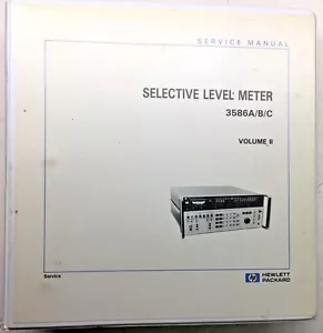HP 3586A/B/C Selective Level Meter Service Manual Volume 2 P/N 03586-90002 - Picture 1 of 2