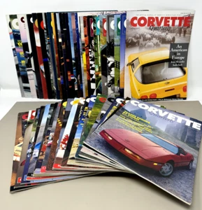 Lot of 48 Vintage Corvette News Magazines American Muscle Cars Automobiles 84-95 - Picture 1 of 24