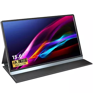 UPERFECT 15.6 inch 4K 3840x2160 IPS Ultra Slim Portable Monitor Gaming Monitor - Picture 1 of 12