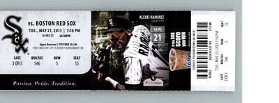 Boston Red Sox vs Chicago White Sox 5/21/2013 Full Ticket - Alexei Ramírez - Image 1 of 2