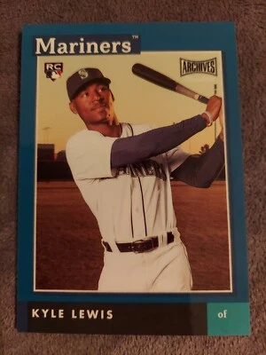 2020 Topps Archives Snapshots Kyle Lewis Blue Parallel Rookie Card #AS-KL /50 💎 - Image 1 of 4