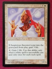 Magic The Gathering MIRAGE AUSPICIOUS ANCESTOR single white card MTG