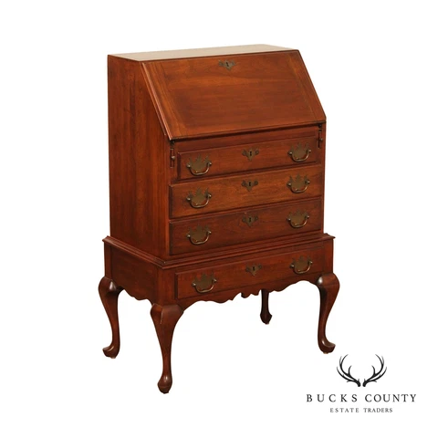 Queen Anne Style Cherry Slant-Front Secretary Desk Cover
