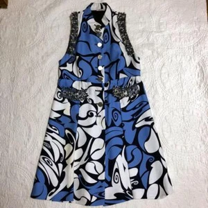miu miu vestido sin mangas azul talla 40 usado auténtico - Imagen 1 de 4