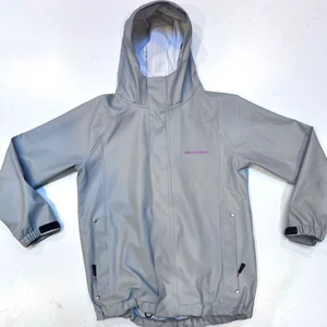 Grundens Women’s Polyurethane Fishing Jacket sz XS Gray Hooded Pockets - Picture 1 of 11