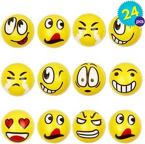 Stress Ball Squeeze Squishy Fidget Toy Emoji Smiley Stress Relief Hand Exercise